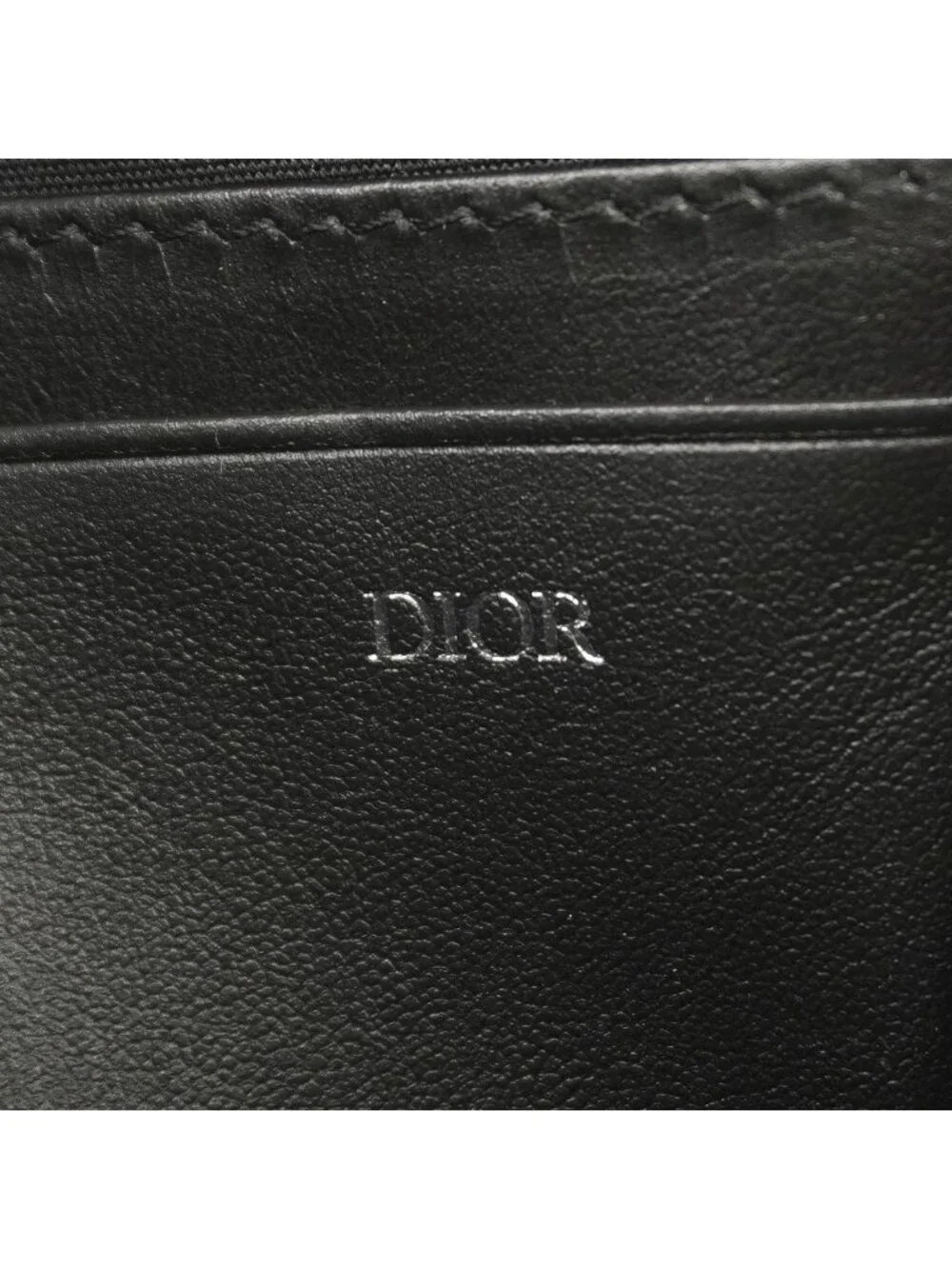 Dior Shoulder Bag Oblique Canvas Black Beige Silver